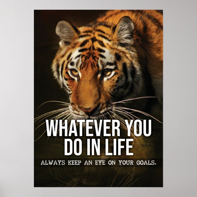 Ziele - Hustle, Fitness, Erfolg - Tiger Motivieren Poster (Vorne)