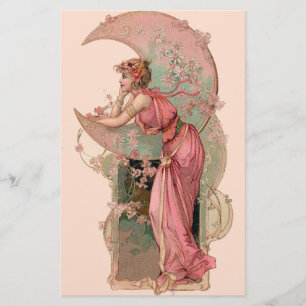 ZIELE/LADY DES MONDES MIT BLUME IN PINK