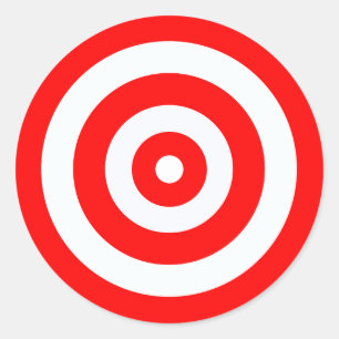 Ziele mit hoher Sichtbarkeit leuchtend farbig Runder Aufkleber