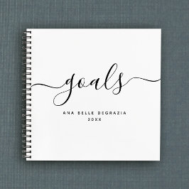 Ziele: Moderne Kalligrafie Minimale Typografie-Ide Notizbuch