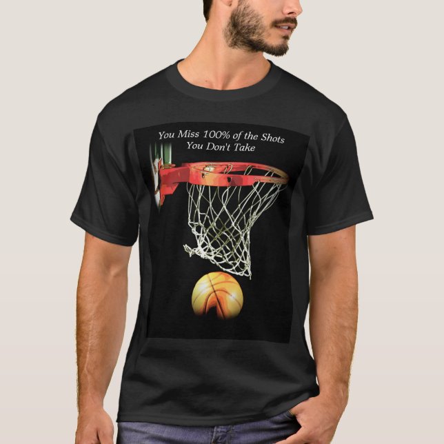 Ziele Motivierend Zitat Basketball T-Shirt (Vorderseite)