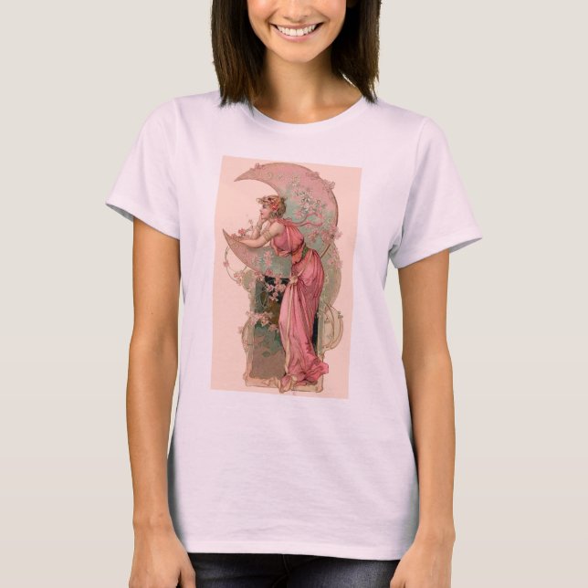 ZIELE/MUNDLADY MIT BLUME IN PINK T-Shirt (Vorderseite)