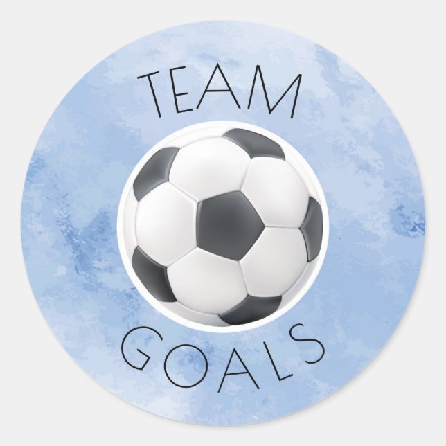 Ziele oder Teamziele Runder Aufkleber (Vorderseite)