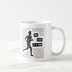 Ziele Schritt für Schritt erreichen, Motivierend Tasse