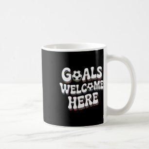 Ziele sind hier willkommen Retro-Fußball _2 Kaffeetasse