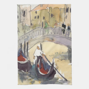 Ziele Venedig Plein Air Gondelfahrt Geschirrtuch