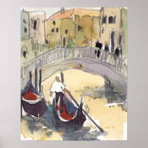 Ziele Venedig Plein Air Gondelfahrt Poster