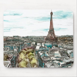 Ziele Vintage Eiffelturm in Paris Ansicht Mousepad