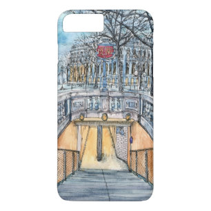 Ziele Wasserfarben alter Metroeingang iPhone 8 Plus/7 Plus Hülle