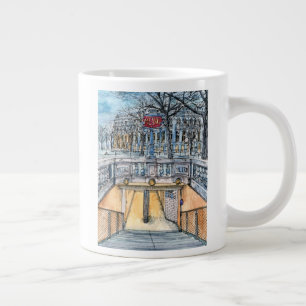 Ziele Wasserfarben alter Metroeingang Jumbo-Tasse