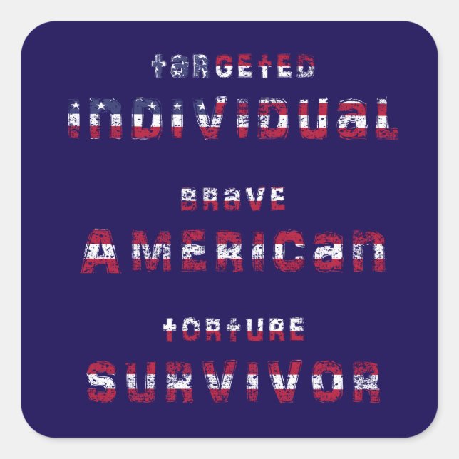 Zielgruppen Einzelpersonen, Menschenhandel, Bewuss Quadratischer Aufkleber (Vorderseite)