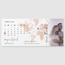 Zielkarte Kalender Foto Herzstück Save the Date