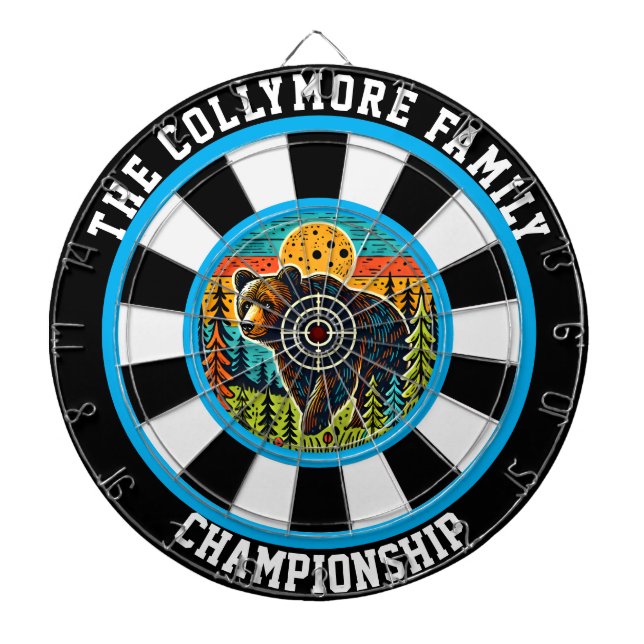 Zielkunst des Grizzly Bären Dartscheibe (vorne)