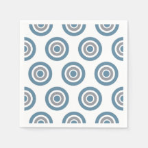 Zielpattern Blau Grau Weißer Cocktail Napkins