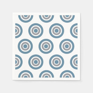 Zielpattern Blau Grau Weißer Cocktail Napkins Serviette