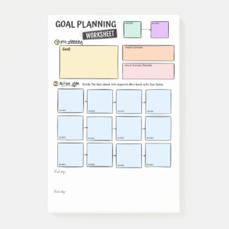 Zielplanungs-Post-It-Notizen Post-it Klebezettel