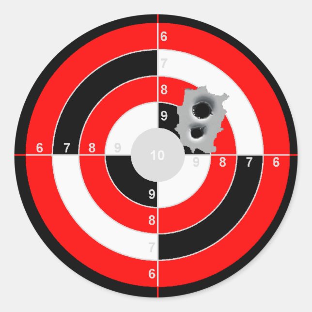 Zielpraxis Runder Aufkleber (Vorderseite)