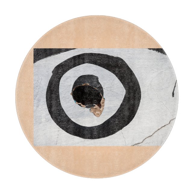 Zielreißen auf der Schneideplatte Schneidebrett (Vorderseite)