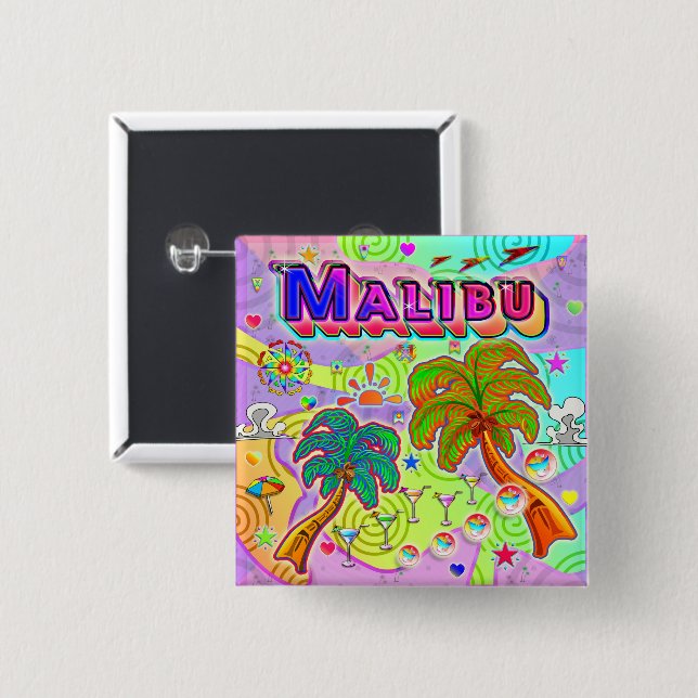 Zielschaltfläche für Malibu-Urlaub Button (Vorne & Hinten)