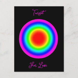 Zielscheibe für Liebe – Pride-Kunst  Postkarte
