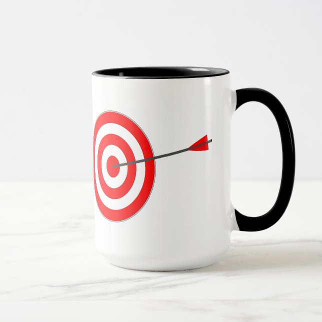 Zielscheibe mit Pfeil Tasse (Rechts)