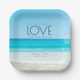 Zielstrandhochzeit Pappteller