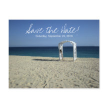 Zielstrandhochzeit Save the Date Postkarte 1