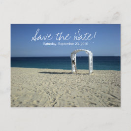 Zielstrandhochzeit Save the Date Postkarte 1