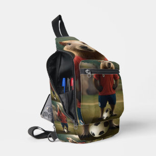 "Zielstürmer: Der Fußballstar Capybara" Crossbody Bag