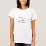 Zieltypografie für Honeymoon T-Shirt<br><div class="desc">Für Ihre Flitterwochen als frisch!   Mit dem Text: Flitterwochen. Vorlage für Ihr Ziel und einen Namen,  der mit einem handgearbeiteten Stilskript geschrieben wurde,  schwarze Farbe.  Für die Braut und den Bräutigam.</div>