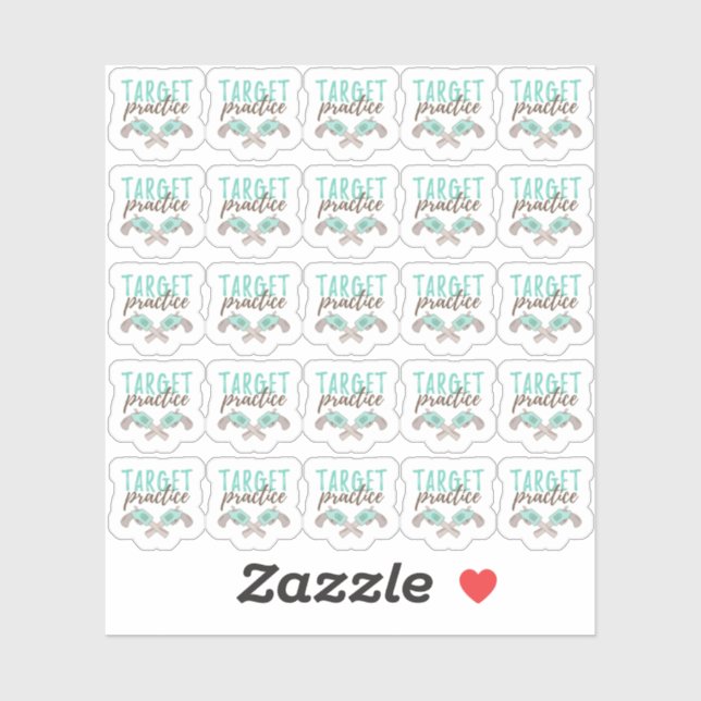 Zielübungen Pistolengutschieber-Entfernungsplaner Aufkleber (Blatt)