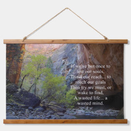 Zielvorgaben für die Inspiration Wandteppich Mit Holzrahmen