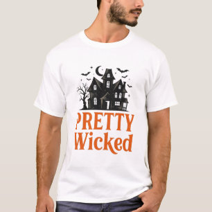 Ziemlich Böse Vintage Halloween Spukhaus-Shirt T-Shirt