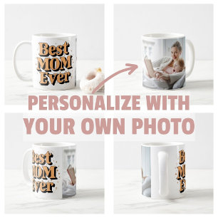Ziemlich einzigartige Typografie Beste Mutter über Kaffeetasse