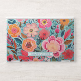 Ziemlich Elegante Botanische Stilvolle Florale HP Laptop-Aufkleber
