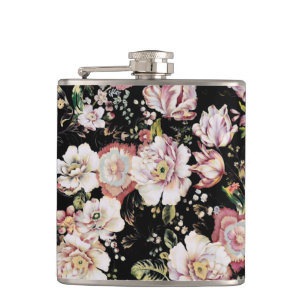 ziemlich elegante, girly, schicke rosa schwarze Fl Flachmann