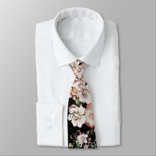 ziemlich elegante Mädchen-chic rosa schwarzes flor Krawatte