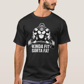 Ziemlich Fit Einigermaßen Fett Lustige Fitness Gor T-Shirt