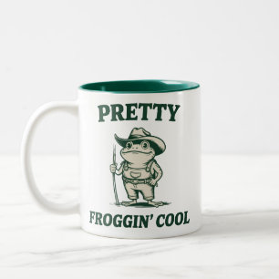 Ziemlich Froggin Cooler Frosch Kröten Meme Liebhab Zweifarbige Tasse
