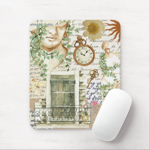Ziemlich klassische Collage-Kunst griechische Stat Mousepad
