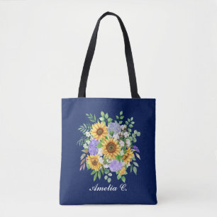 Ziemlich moderne marineblaue Sonnenblumen- und Wil