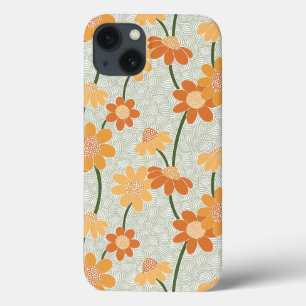 Ziemlich retro-gedämpfte Blumen der 1970er Jahre Case-Mate iPhone Hülle