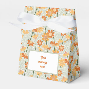 Ziemlich retro gedämpfte Blumen der 1970er Jahre Geschenkschachtel