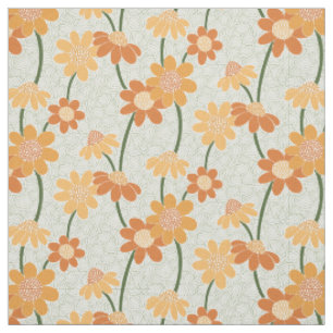 Ziemlich retro-gedämpfte Blumen der 1970er Jahre Stoff