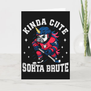 Ziemlich süße, irgendwie brutale Kinder-Eishockey- Karte
