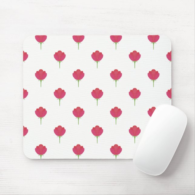 Ziemlich üppige rosa Tulpen-Mauspads mit Muster Mousepad (Mit Mouse)