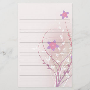 ziemlich weiche rosa Blume elegante liniertes Papi Briefpapier
