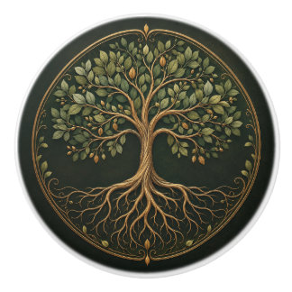 Zier-Botanikbaum, Baum des Lebens, Knopf Keramikknauf