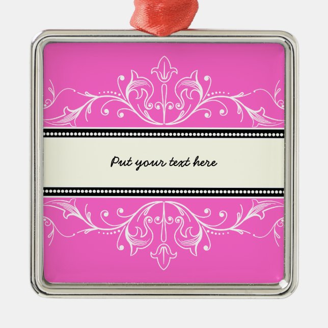 Zierbarsch, rosa silbernes ornament (Vorne)