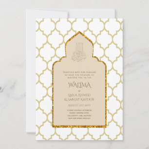 Zierbilingual WALIMA Nikah Muslime Hochzeit Einladung